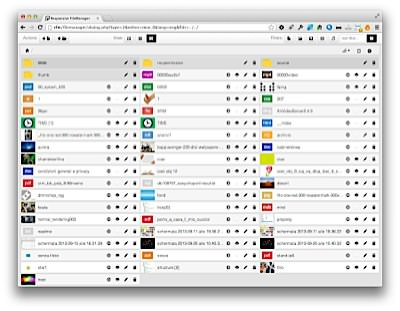 responsive filemanager multiple colums list view